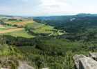 Broumovské a Polické stěny  hlavní vyhlídka z Koruny : panorama