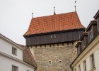 Louny  Žatecká brána, pohled z centra : architektura