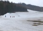 Harrachov - den první  bobování na sjezdovce : sníh
