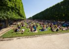 Paříž - květen 2012  Lucemburské zahrady - trávníky vyhrazené pro piknikování nám připomínají tučnáčí kolonie : architektura, odpočinek, park