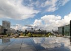 La Défense  výhled na hřbitov za Archou : La Defense, Paříž 2021, architektura, odraz, předmět