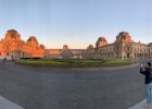 Louvre od Tuilerijských zahrad : Louvre, Paříž 2021, architektura, kategorie, panorama, zámek, západ slunce