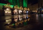 Trhy Stephanplatz  noční deštivá Vídeň : Vídeň, noční, vánoční výzdoba