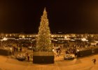 Trhy v Schönbrunnu : Vídeň, noční, panorama, vánoční výzdoba