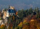 Malá Skála - den první  Okruh po žluté - skalní bludiště Kalich-Chléviště : Malá skála, _CK-Lenka, architektura, hrad, podzim, skála