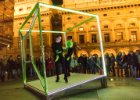 Signal festival Praha 2015  expozice u Národního divadla - dancing cubes